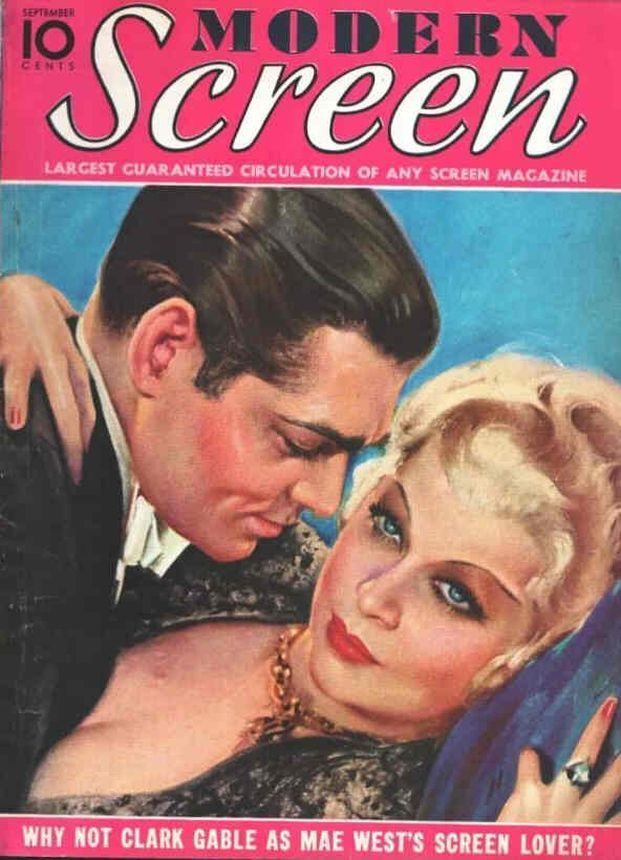 MODERN SCREEN magazine cover Issue 34 September 1933